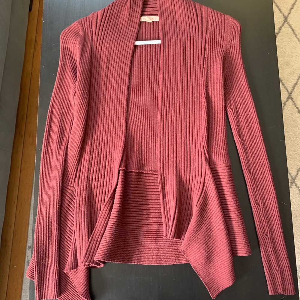 Cozy red cardigan